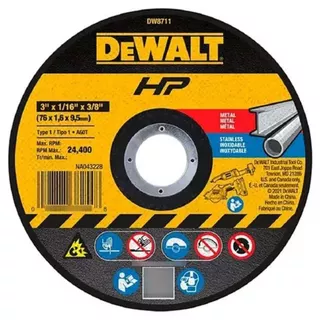DEWALT รุ่น DW8711P3 ใบตัดเหล็ก-สแตนเลส 3 นิ้ว 3แผ่น สำหรับ DCS438
