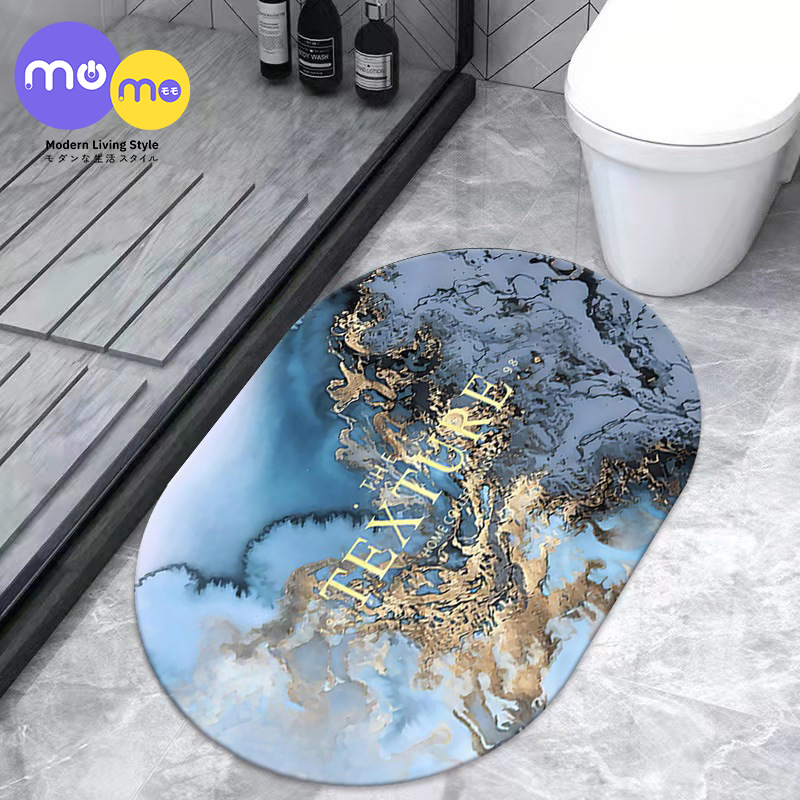 MOMO พรมแผ่นซิลิโคน ดูดซับน้ำ ซับโคลน พรมไดอะตอมแท้100% (40×60cm.)พรมหน้าห้องน้ำ พรมกันลื่น ดูดซับน้ำดีเยี่ยม