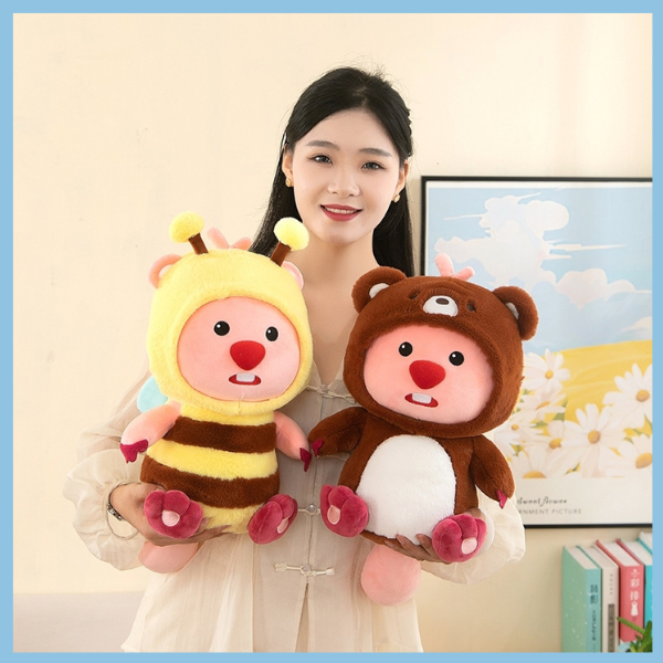 ตุ๊กตาLoopy ปีเวอร์ ชุดหมี ชุดผึ้ง 25CM ขนนุ่มนิ่มน่ากอดมาก เขียนการ์ดอวยพรได้ ของขวัญวันเกิด วันครอบรอบ วันปัจฉิม