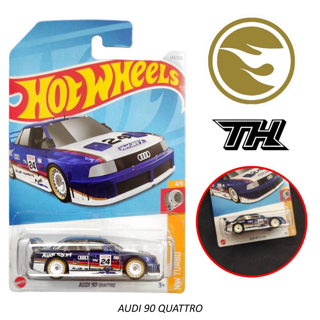 โมเดลรถเหล็ก Hotwheels : AUDI 90 QUATTRO ลิขสิทธิ์แท้ ล้อยาง STH ( SUPER TREASURE HUNT ) Hot wheels