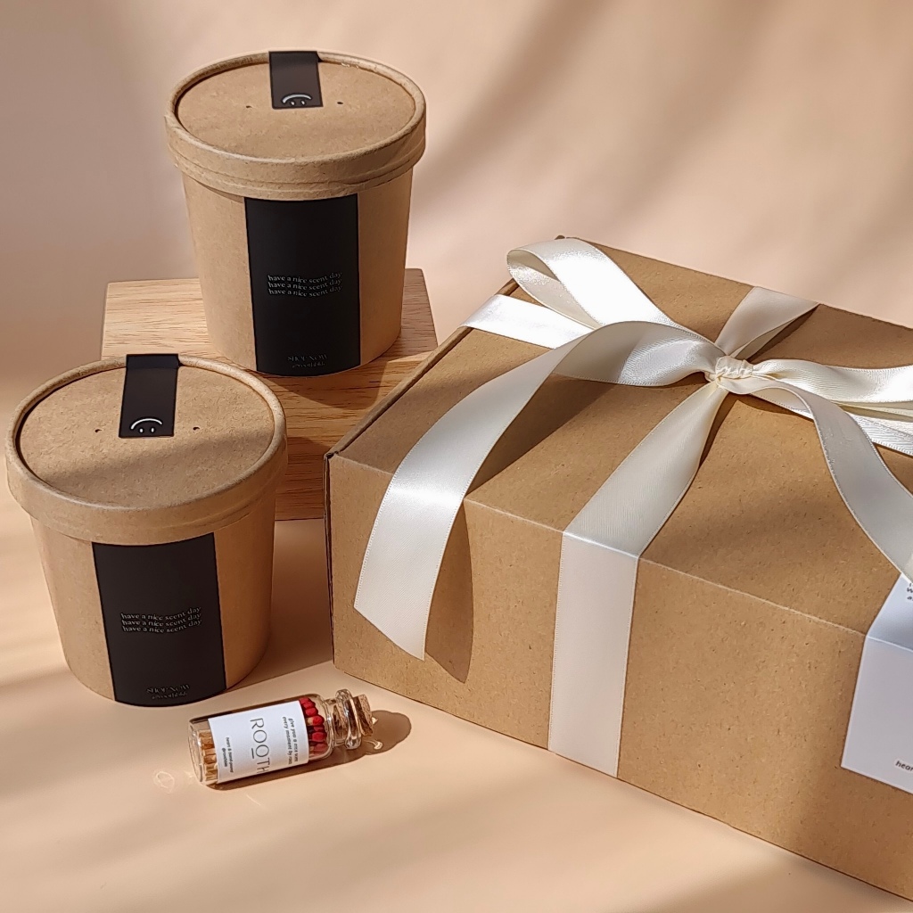 ROOTH │ GIFT BOX DUO │ เทียนหอมออแกนิคไขถั่วเหลือง 100gx2pcs │ Scented Soy wax candle กลิ่นชัดหอมนาน │ ของขวัญเทียนหอม