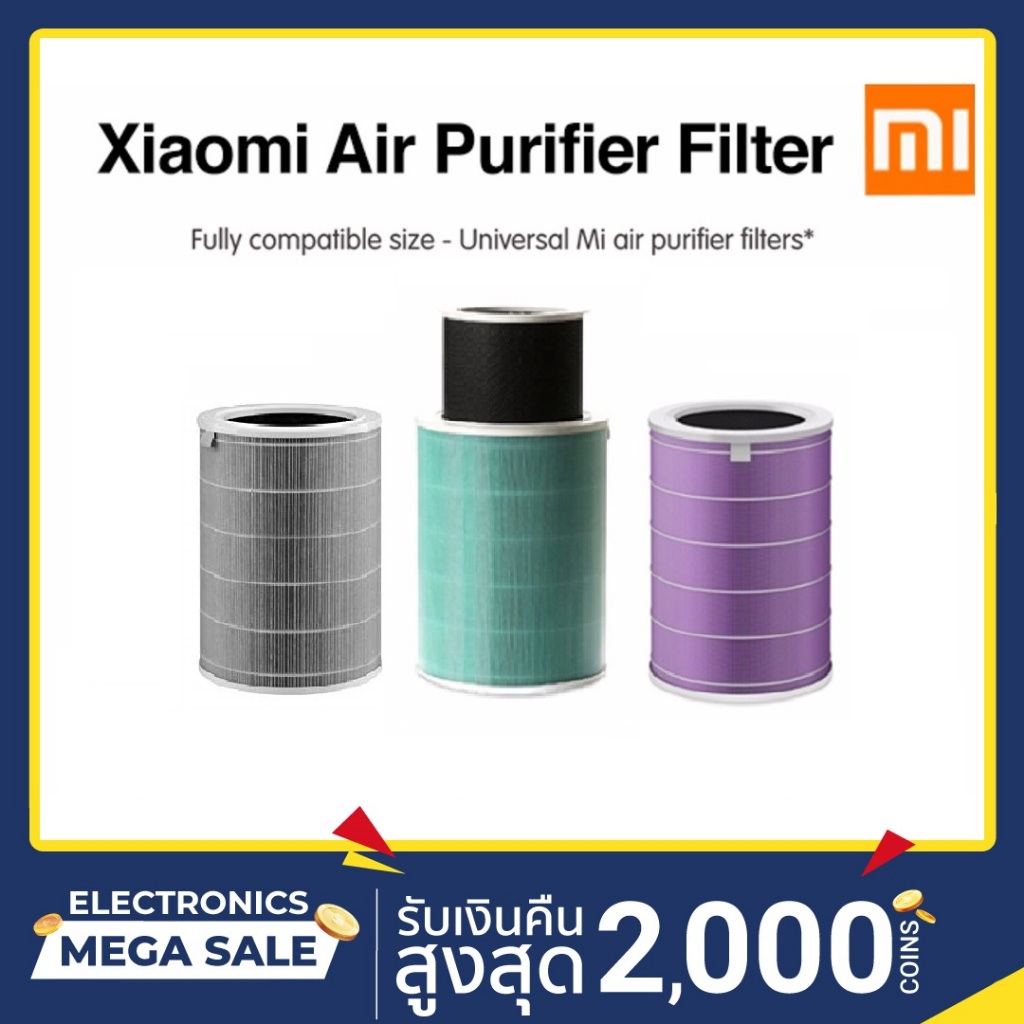 พร้อมส่ง ของแท้100% ไส้กรองสำหรับ เครื่องฟอกอากาศ Xiaomi Air Purifier Filter Anti-bacterial / HEPA F