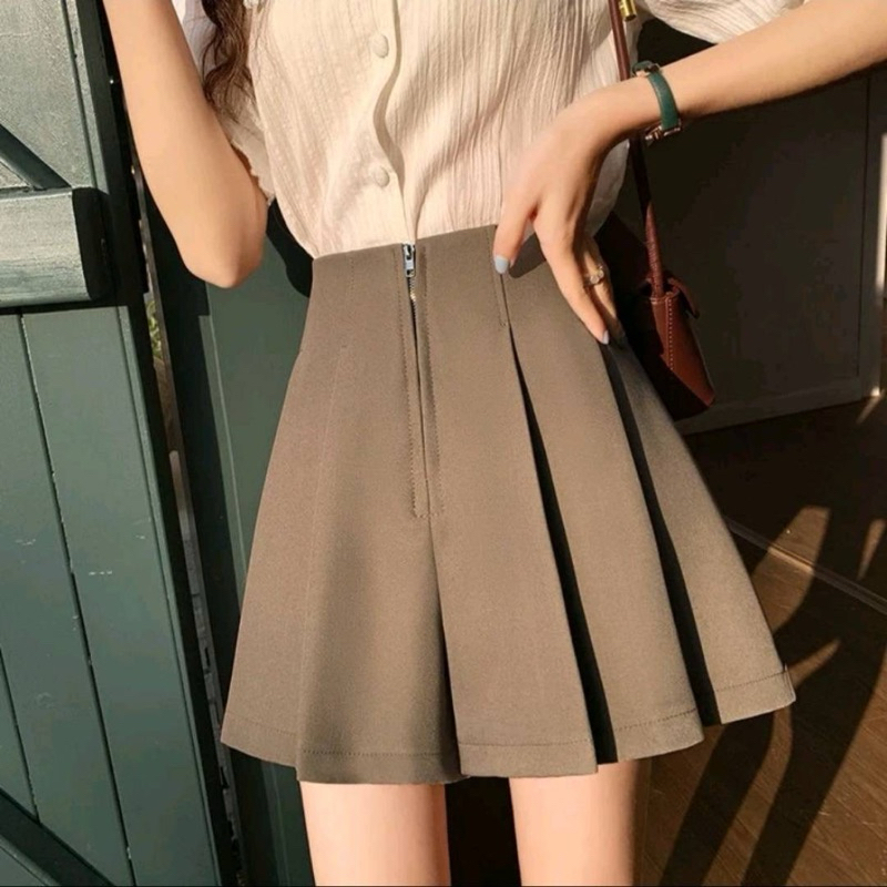 Gang_jeans#2102 (P)กางเกงผ้านิ่ม แต่งซิปหน้า