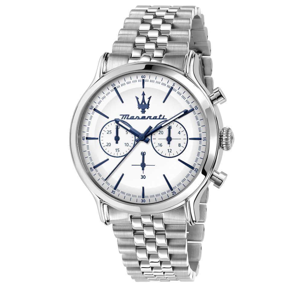 Maserati R8873618034 Epoca Silver Dial Bracelet Watch 42mm. นาฬิกา นาฬิกาข้อมือ นาฬิกาข้อมือผู้ชาย