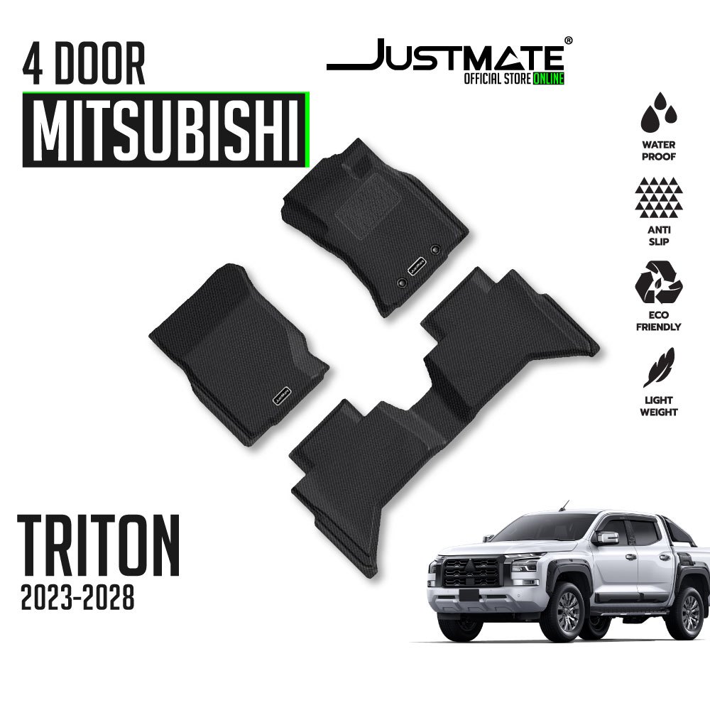 [JUSTMATE] MITSUBISHI พรมปูพื้นรถยนต์ ALL-NEW TRITON 4D 2023 - 2032