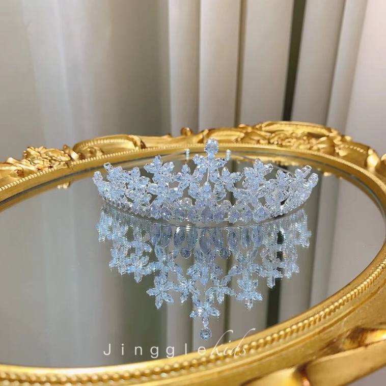 พร้อมส่ง👑มงกุฎเจ้าหญิงเด็ก ประดับเพชร สําหรับงานแต่งงาน งานเทศกาล มงกุฎปัจฉิมเด็ก มงกุฎนางงามเด็ก