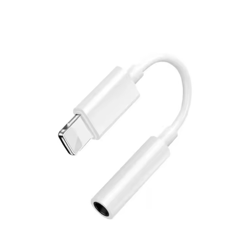 Aux Audio Dongle อะแดปเตอร์ที่เข้ากันได้กับ iPhone14 13 12 11 xs xr x 8 7 (รองรับไมโครโฟนเพลงและ Siri)