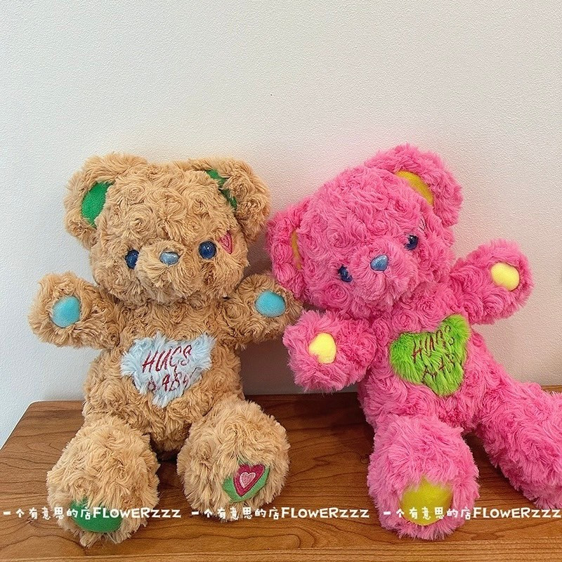 ส่งด่วน🧸 ตุ๊กตา หมีขนกุหลาบ Teddy Bear ตุ๊กตาน่ารัก สไตล์เกาหลี น่ารัก กอดนุ่มนิ่ม