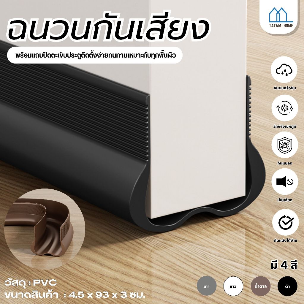 แถบปิดผนึกด้านล่างประตูสามชั้น, แถบกันน้ำ, แถบกันเสียงตะเข็บประตู, ตัวหยุดประตู, แถบกวาดประตู, แถบปิดผนึก, แถบกันลม