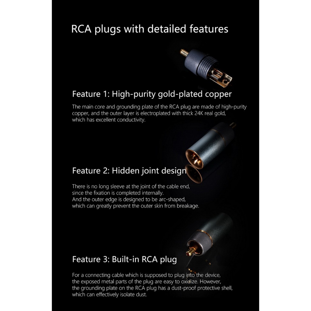 [-ประกันศูนย์ไทย-] DD RC30B สาย RCA ซ้าย ขวา ออก RCA ซ้าย ขวา สำหรับเครื่องเสียง