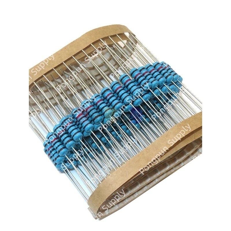 10Pcs 250 Ohm 1% Metal Film Resistor ตัวต้านทานค่า 250 โอมห์ ใช้แปลงกระแสจาก 4-20mA เป็น 0-5VDC