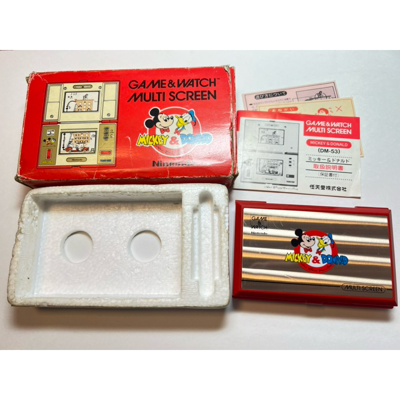 Nintendo GAME AND WATCH MICKEY &amp; DONALD หน้าจอกว้าง 1982 พร้อมกล่อง ส่งตรงจากญี่ปุ่น หายากมาก