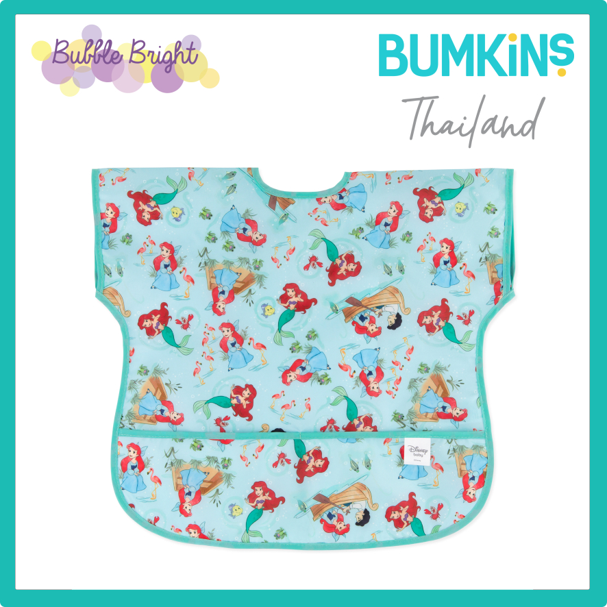 Bumkins รุ่น Junior Bib 1-3 ปี ผ้ากันเปื้อนทานอาหาร สวมแขน ลาย Disney แท้ 100% จาก Bumkins Thailand
