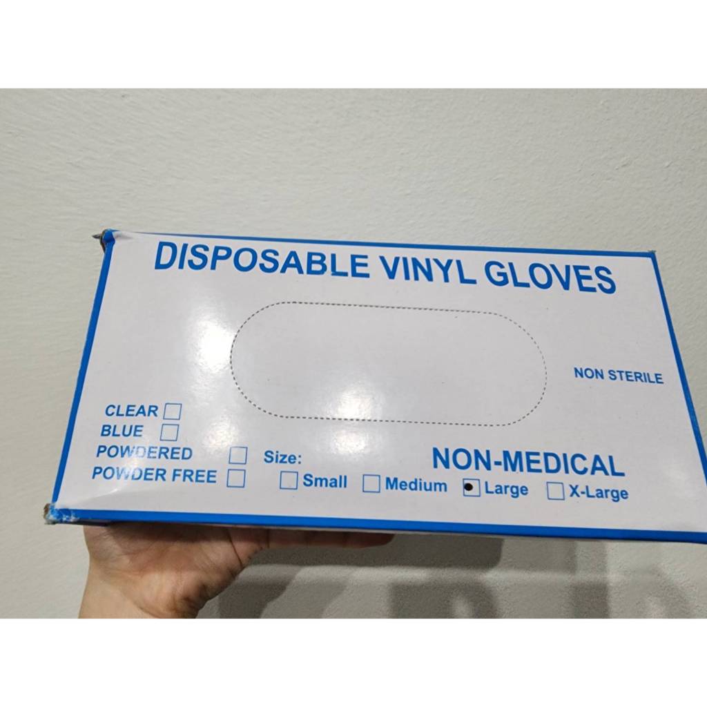 ถุงมือPVC เหนียว ไม่ขาดง่าย หนา ทนทาน สีขาว ไม่มีแป้ง ไม่ปนเปื้อนในอาหาร (100 ชิ้น) พร้อมส่งจากไทย