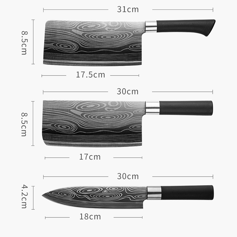มีดทําครัว ชุดมีดทําครัว 5 ชิ้น1ชุด ใบมีดคมกริบ คุณภาพระดับพรีเมี่ยม น้ำหนักด ด้ามจับทนทาน B00010 - รูปที่ 6