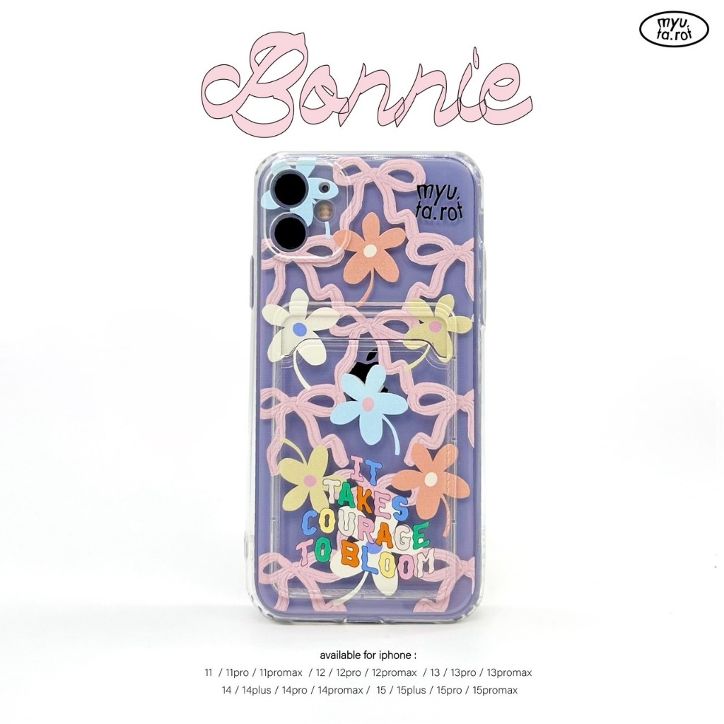 myutarot เคสมือถือใส่บัตร สำหรับไอโฟน ลาย Bonnie เคสมือถือ เคสใส่การ์ด เคสน่ารัก