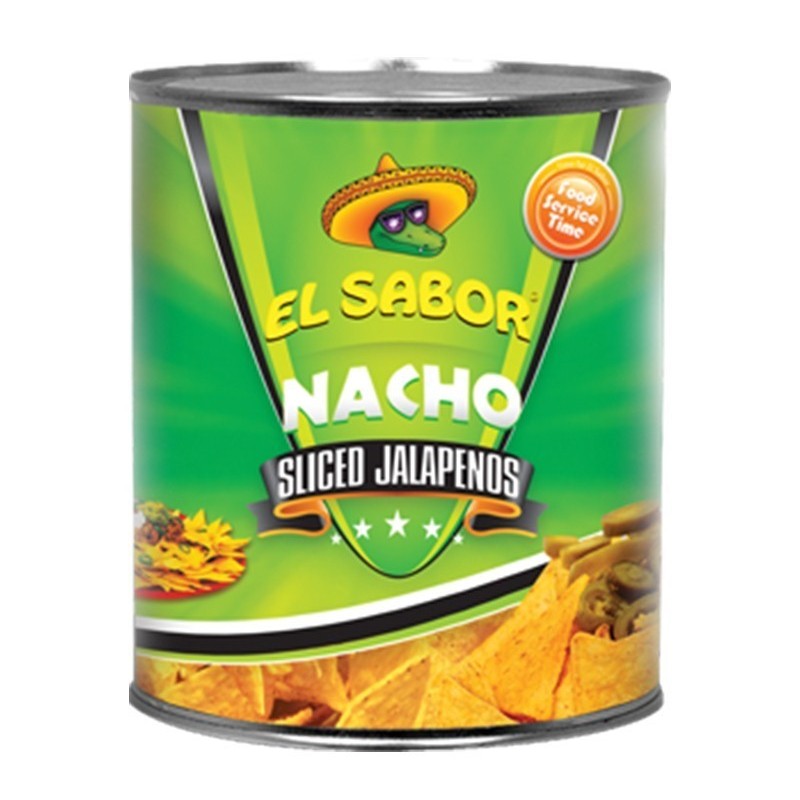 พริกจาราพิโน่ดองในน้ำเกลือ 2.9 kg El Sabor Nacho Sliced Jalapenos