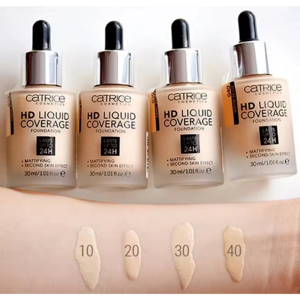 เครื่องสำอาง รองพื้น แมตต์ Catrice คาทริซ HD Liquid Coverage Foundation -นาด 30 ml.