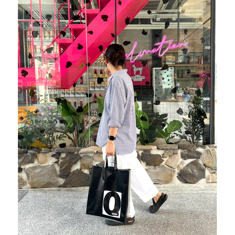 BUNTOOK Shopping bag black gray แถมแผ่นรองธรรมดา