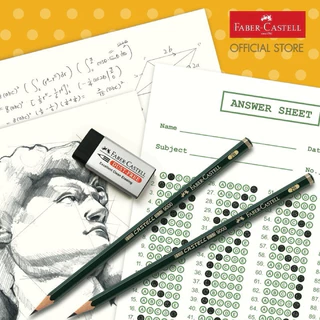 ยางลบดินสอ ไร้ฝุ่น เฟเบอร์คาสเทลส์ Faber-Castell รุ่น Dust-Free eraser ก้อนสีน้ำเงิน(ลบสีได้),สีดำลบดินสอ2บี 1 ก้อน