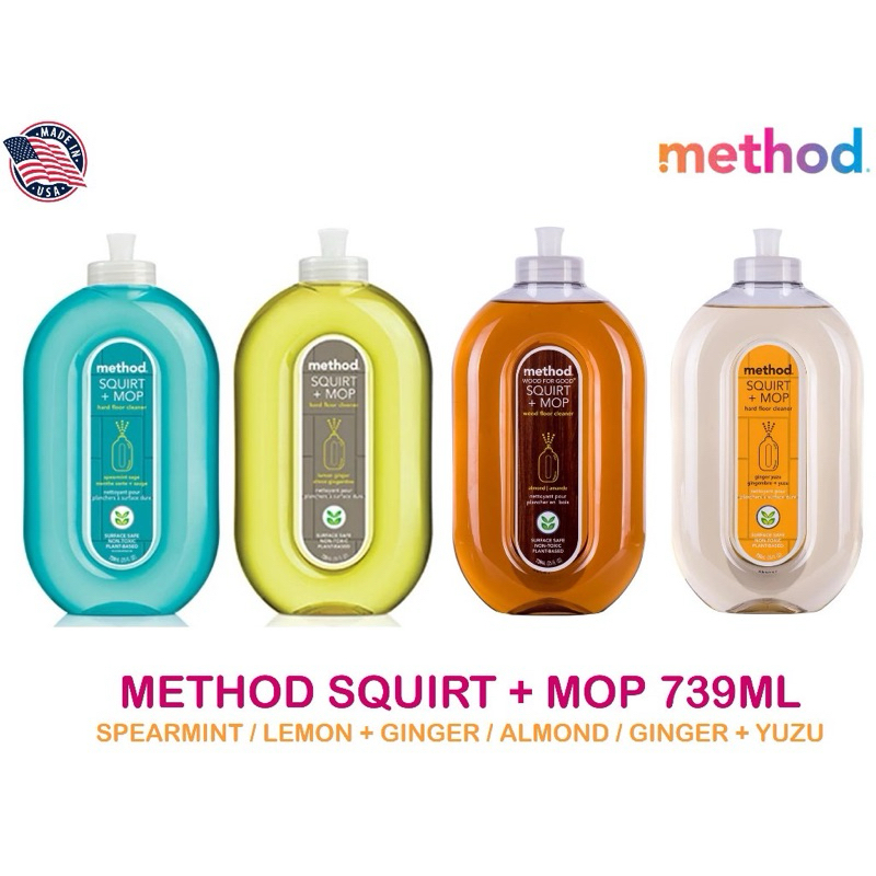 METHOD SQUIRT & MOP FLOOR CLEANER 739ML NON -TOXIC / PLANT BASED