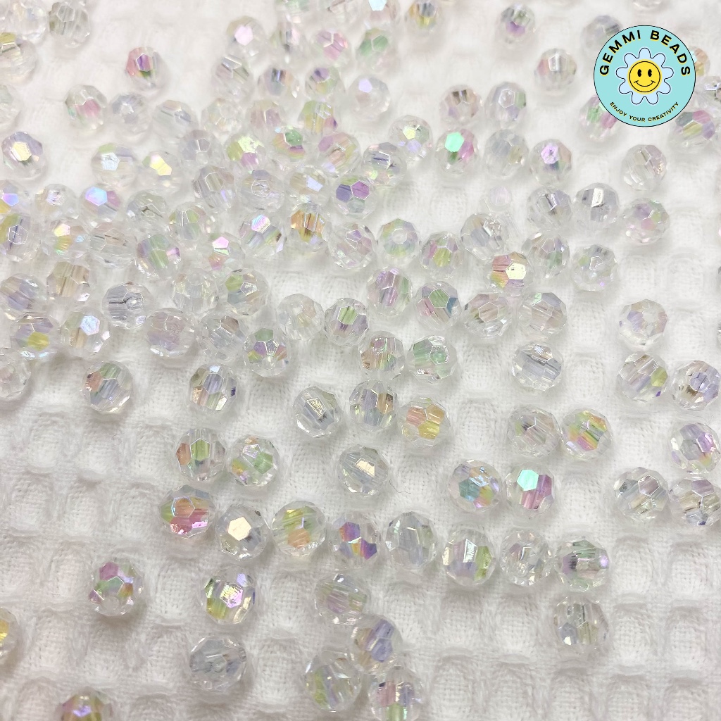 [มีมากกว่าปก]ลูกปัดกลม ลูกปัดอะคลิลิค ลูกปัดDIY 6 มม. 15กรัม/50กรัม - รูปที่ 3