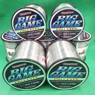 สายเอ็นตกปลา แชมเปี้ยน บิ๊กเกมส์ CHAMPION BIGGAME สีเขียวขี้ม้า เหนียวมาก