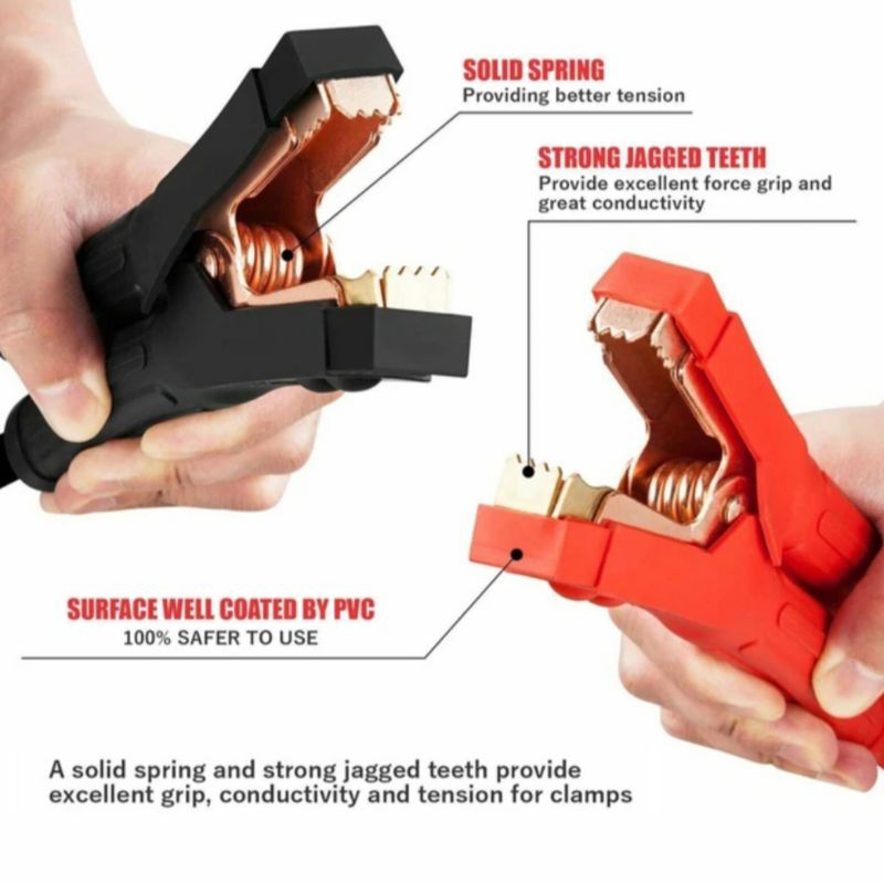 สายพ่วงแบตเตอรี่รถยนตร์ 4 เมตร 2000AMP[แท้] สายชาร์จแบตเตอรี่รถยนต์ สายจั๊มแบต