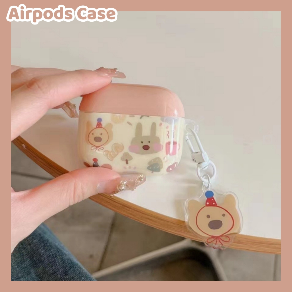 พร้อมส่ง✨เคส สำหรับ Airpods 3 case เคสหูฟัง AirPods 1/2/3/Pro/Pro2 น่ารัก Capybara พร้อมจี้ กันกระแทกได้ดี กันรอยขีดข่วน