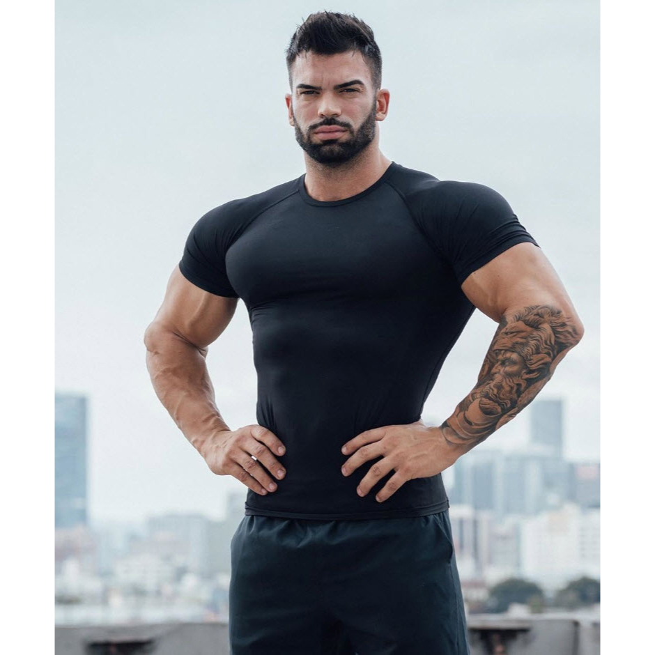 เสื้อรัดกล้ามเนื้อ แขนสั้น Pro Combat Running Shirt body fit แท้ เสื้อออกกำลังกาย เสื้อวิ่ง ฟิตเนส