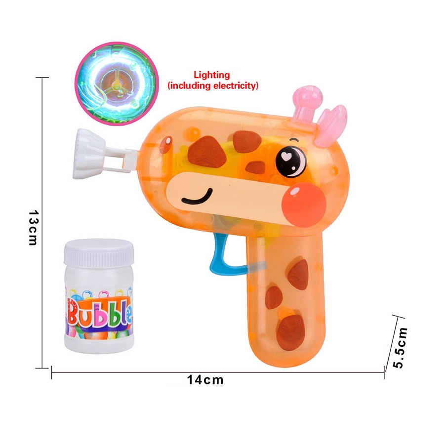 เป่าปองสบู่มินิมีไฟ เครื่องยิงฟองสบู่ไม่ต้องใช้แบตเตอรี่ ของเล่นเป่าฟองขนาดเล็ก