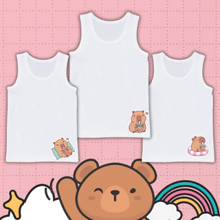เสื้อซับในเด็ก เสื้อกล้ามลายคาปิบาร่า ไซส์2-13ขวบ ผ้านุ่มระบายอากาศได้ดี ซักแล้วไม่ยับ #เสื้อกล้าม