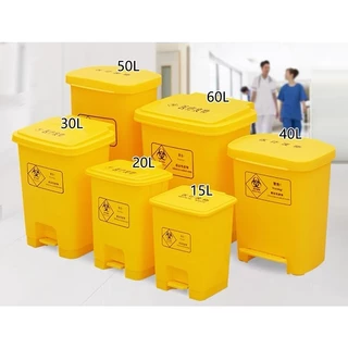 ถังขยะแบบเหยียบ 15L 20L 30L 50L 60L (ทรงเหลี่ยม) ถังขยะมีฝาปิด ถังพลาสติก ถังขยะกทม ครัว / ห้องน้ำ