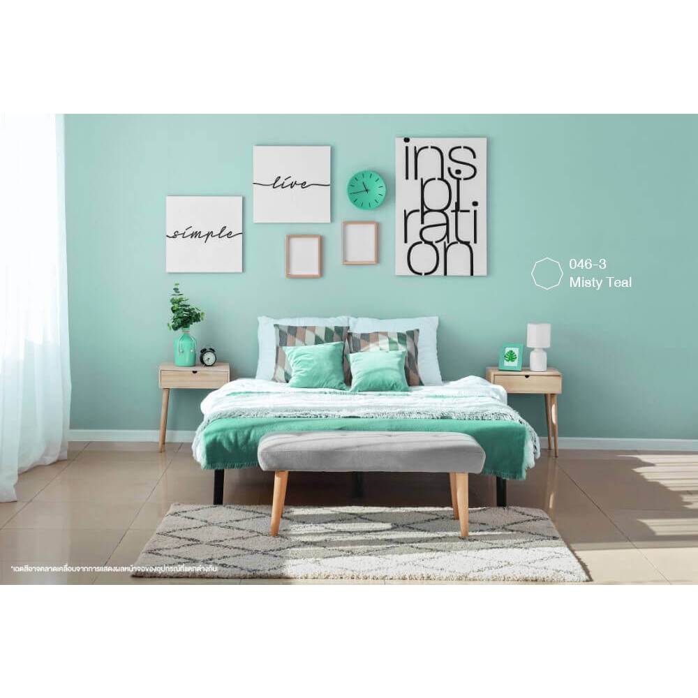 เบเยอร์ ไอซ์ Beger Ice สีทาบ้าน เฉดสีพาสเทล ขนาด 3.7 ลิตร ชนิดกึ่งเงา ชนิดด้าน สีทาภายนอก สีทาภายใน สีบ้านเย็น กลิ่นอ่อน - รูปที่ 2