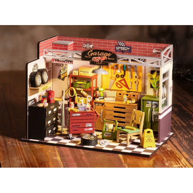 Rolife ของเล่น DIY MINIATURE HOUSE โมเดลประกอบเอง โรงรถ Rolife English version DG165 [พร้อมส่ง]