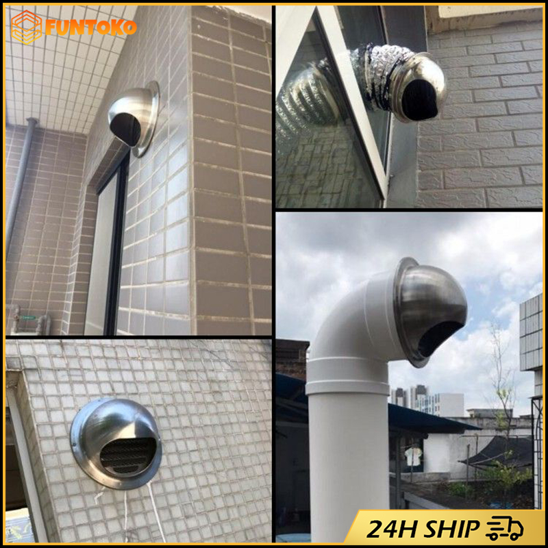 ฝาครอบช่องระบายอากาศสแตนเลส สำหรับเครื่องดูดควัน ท่อดูดควัน 10/15/20CM ร้านอยู่กรุงเทพ