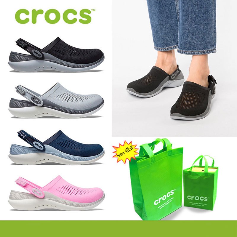 CROCS แท้ Literide 360 Clog รองเท้าลำลองผู้ใหญ่ รองเท้าคร็อคส์ รุ่นฮิต ได้ทั้งชายหญิง รองเท้าเพื่อสุขภาพ