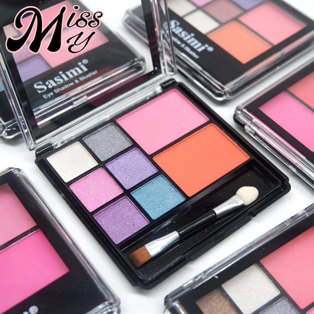 Sasimi Colors Eyeshadow & Blusher Palette อายแชโดว์และบลัชออน ชิมเมอร์และแมทต์ 8สี ในพาเลท