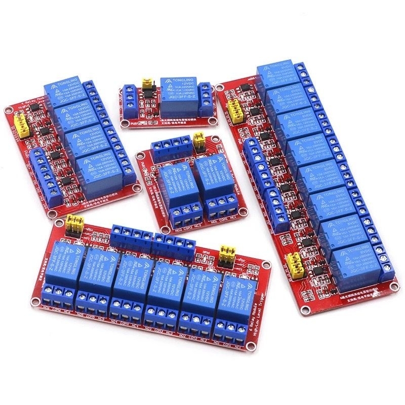 โมดูลรีเลย์ 1/2/4/8 ช่อง 5V12V24V พร้อมการแยกออปโตคัปเปลอร์รองรับบอร์ดขยาย