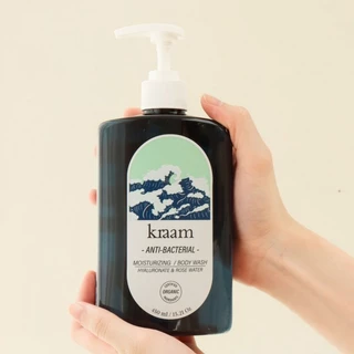 KRAAM Anti-Bacterial Moisturizing Body Wash (Hyaluronate & Rose Water) 450 ml.