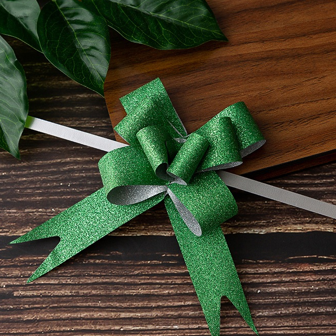 ใหม่!!โบว์รูดกากเพชรวิบวับ(กึ่งสำเร็จรูป)เส้นขนาด2-5ซม.ห่อของขวัญราคาถูกพร้อมส่ง!! - รูปที่ 6