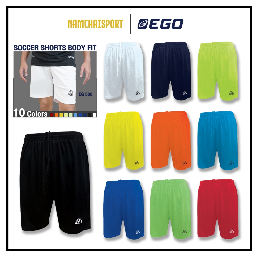 กางเกงกีฬาขาสั้น กางเกงลำลอง กางเกงฟุตบอลขาสั้น Ego sport รุ่น 500 (มีขนาดใหญ่ถึง 5L รอบเอว 47" )