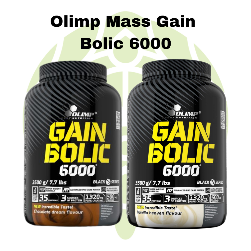 Fitfood Olimp Mass Gain Bolic 6000 - 3500g. โอลิมแมสเกนโบลิค โปรตีนสำหรับคนอยากเพิ่มน้ำหนัก ขนาด 350