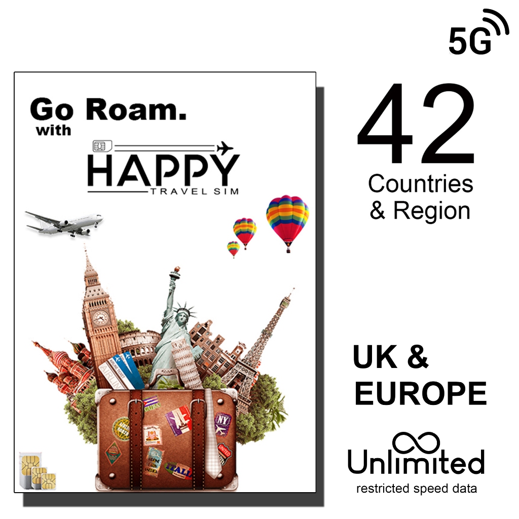 สหราชอาณาจักรและยุโรป ฝรั่งเศส อิตาลี ซิมการ์ดสำหรับเดินทาง,United Kingdom and Europe France Italy t