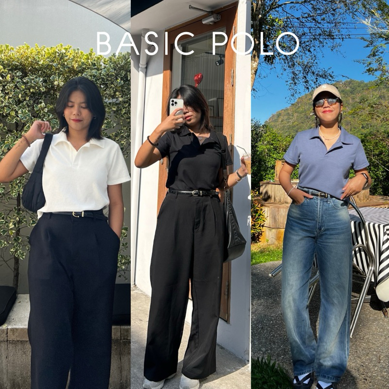 am.simple.clothes - Basic Polo shirt เสื้อโปโลผ้าวาฟเฟิล