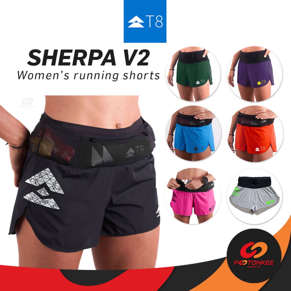 T8 Women Sherpa V2 (10สี) กางเกงกีฬาผู้หญิง กางเกงวิ่ง เบา เย็นสบาย ระบายอากาศดี