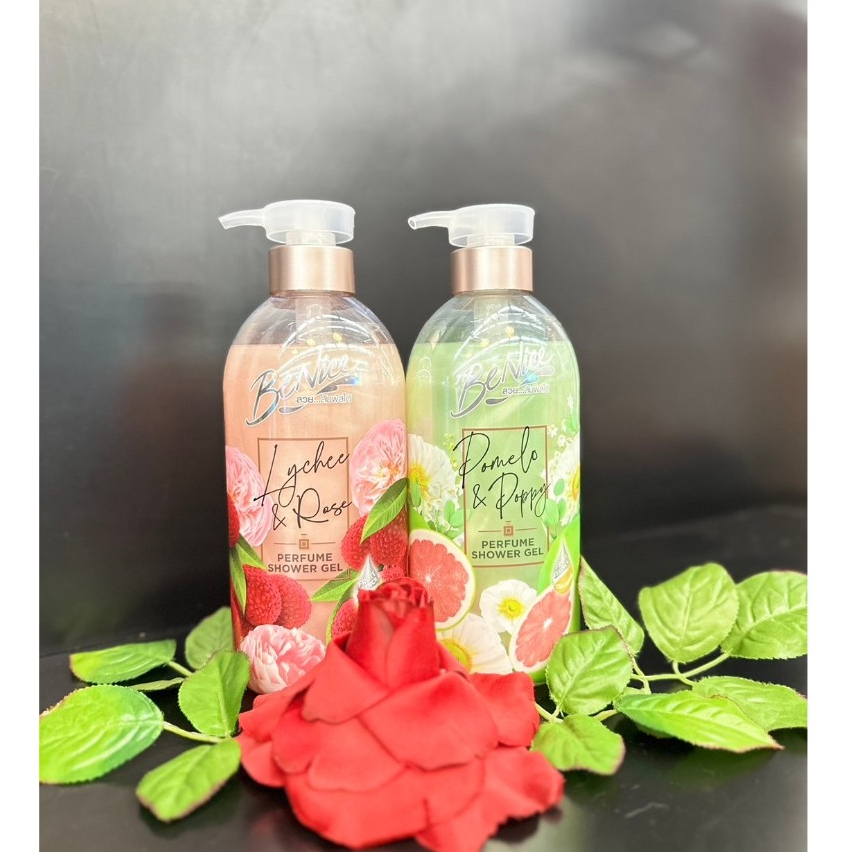 BENICE Perfume Shower Gel Pomelo & Poppy ครีมอาบน้ำ บีไนซ์ เพอร์ฟูม ชาวเวอร์ เจล (450 ml.) มี 2 สูตร