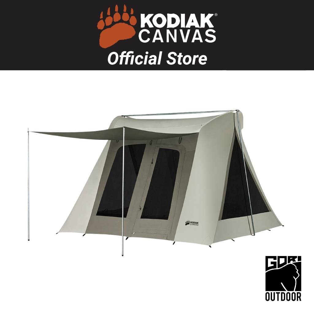 Kodiak Canvas 10x10 ft. Flex-Bow VX Canvas Tent w/ Tarp เต็นท์ผ้าแคนวาส