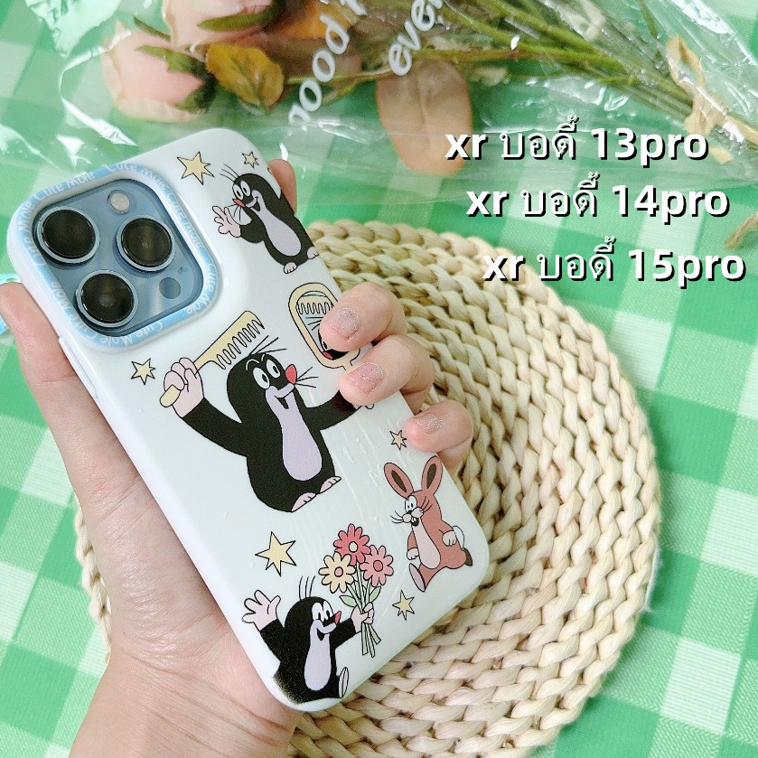 ส่งจากไทย น่ารัก การ์ตูน หนู เคส for iPhone XR body 14Pro 13Pro 15Pro เคสไอโฟน Xr บอดี้ 13Pro 14pro case สัตว์ตัวเล็ก