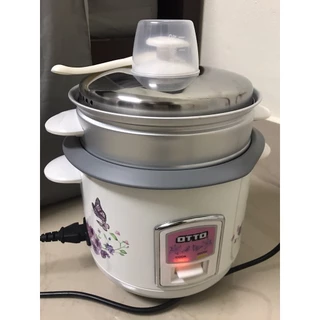 OTTO หม้อหุงข้าวพร้อมซึ้งนึ่ง 1 ลิตร รุ่น CR-110/CR-110T ​(คละรุ่น คละลาย) หม้อหุงข้าวอุ่นทิพย์ หม้อนึ่ง รับประกัน 1 ปี